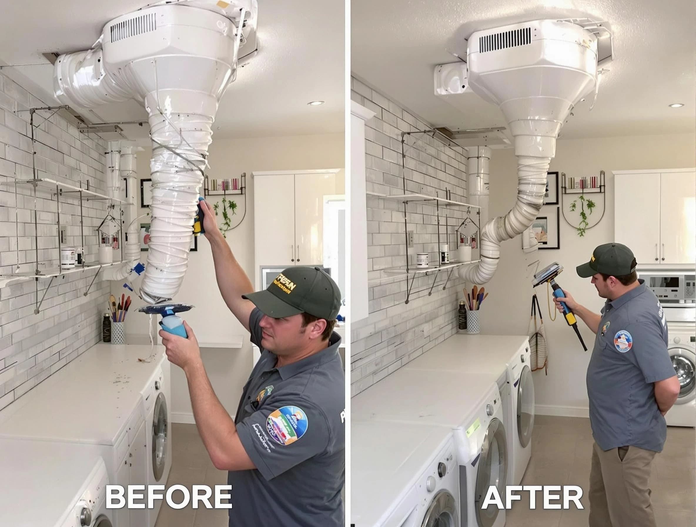 Professional dryer exhaust vent cleaning by Chartiers Dryer Vent Cleaning in Chartiers
