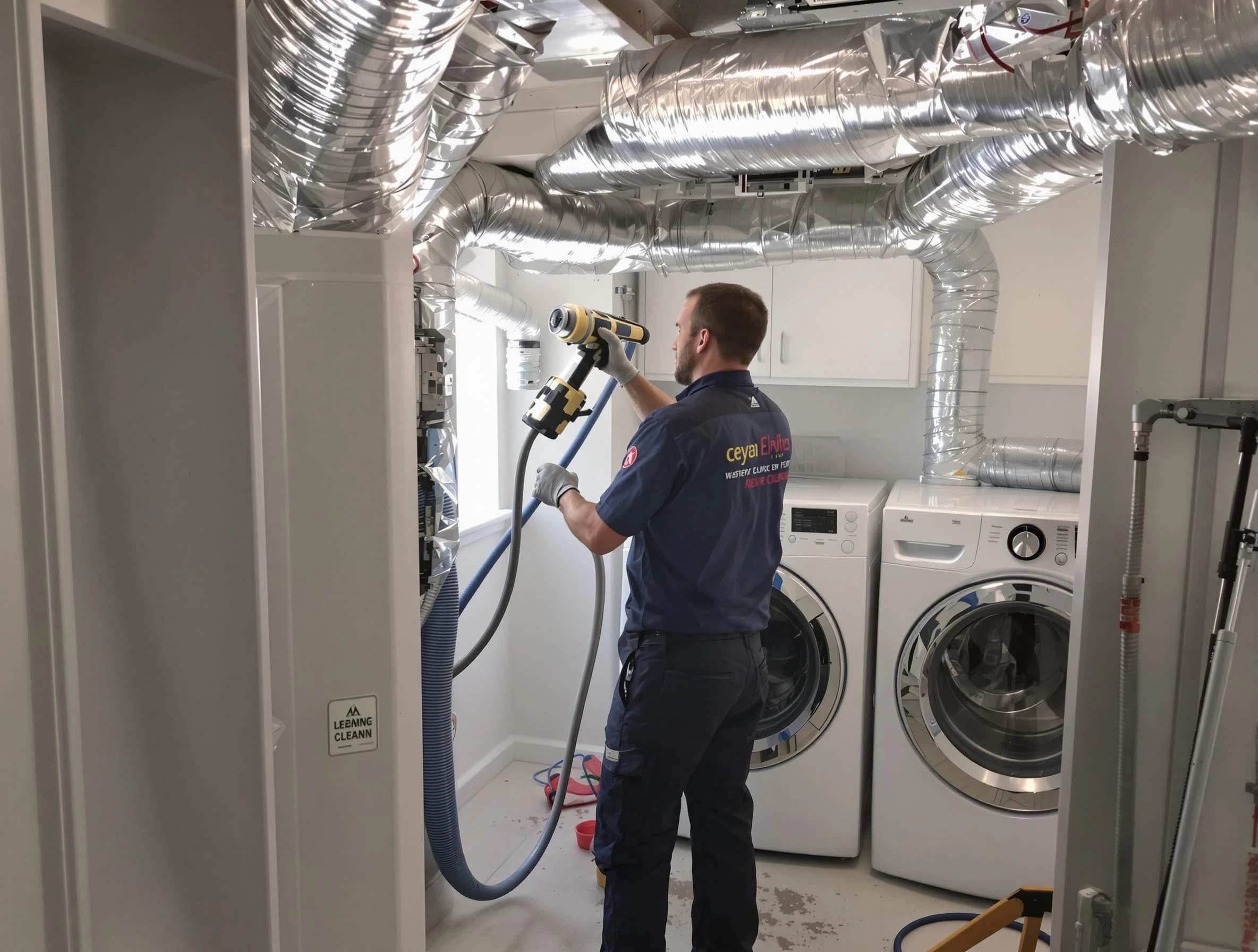 Chartiers Dryer Vent Cleaning specialist using advanced equipment for thorough duct cleaning in Chartiers
